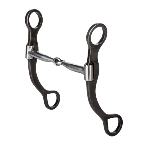 TABELO 7″ Plain Cheek Sweet Iron Snaffle Bit with Copper Inlay