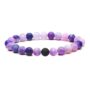 Neon Purple Lava Stone Bracelet