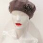 'Essence' Grey Button Beret