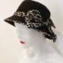 Brown 'Willow' Animal Print Bow Bucket Hat