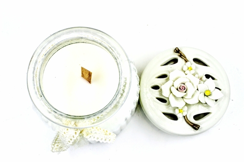 Floral Scented Candle Jar