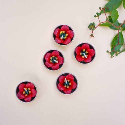 Red Escallonia Scented Tealights