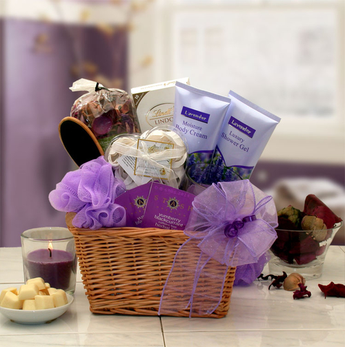 Lavender Relaxation Spa Gift Basket – spa baskets for women gift