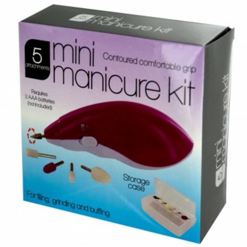 Mini Battery Operated Manicure Kit – 6 Piece -Pack of 6
