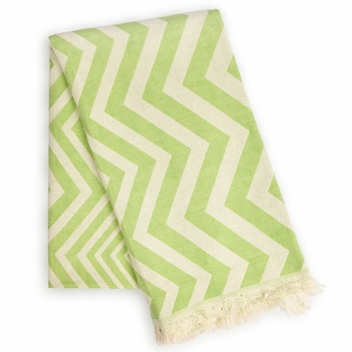 Mersin Chevron Towel / Blanket  – Green
