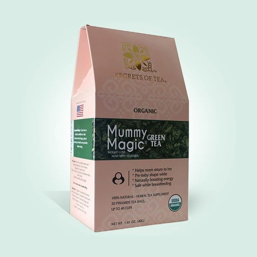 Organic Slimming Herbal Tea – Caffeine-Free with Moringa, 40 Servings