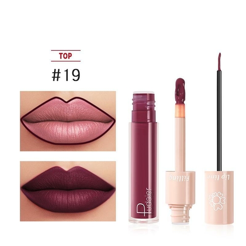 Pudaier Duo Lip Liner & Matte Liquid Lipstick – Color #19 Sangria