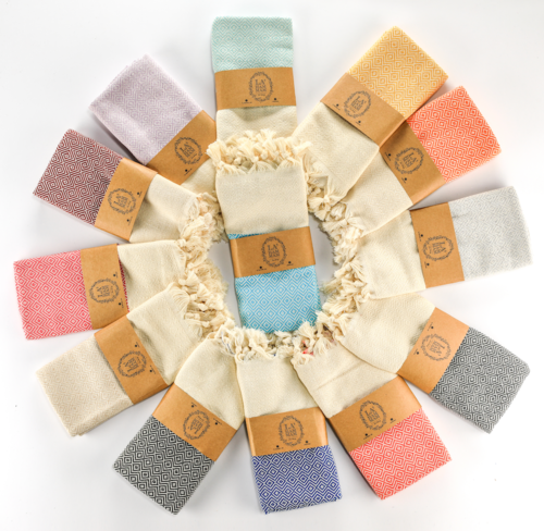 Diamond Turkish Cotton Kitchen / Hand Towel 2 pack 40×18 in