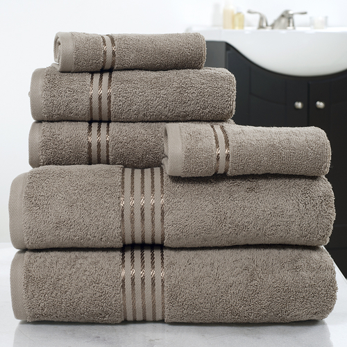 Lavish Home 67-0016-T Cotton 100 Percent Hotel Towel Set, Taupe –