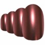False Nails by Bling Art Brown Matte Metallic Oval Medium Fake Acrylic