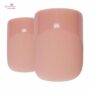 False Nails by Bling Art Beige Matte French Squoval 24 Fake Medium