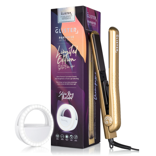 Paradise After Dark Flat Iron (with BONUS Selfie Ring) – Champagne