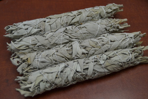 4 Pcs White California Sage Bundle Stick 9″