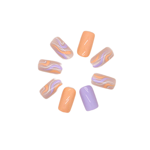 Press On Nails Kit with Glue and gel stickers Reusable Tips