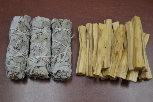 3 Pcs White Sage Bundles 4″ + 20 Palo Santo Sticks Refills