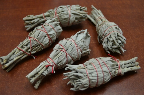 5 Pcs California Mini White Sage Bundle Smudge 3″