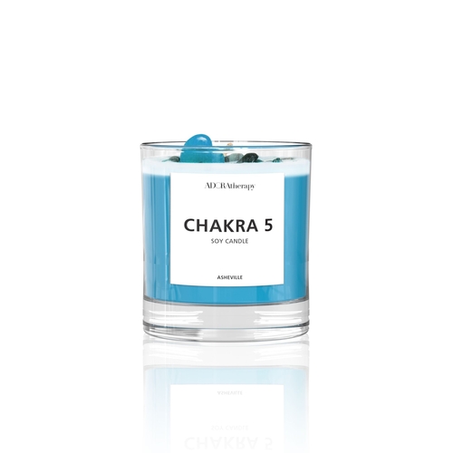 Chakra 5 Lapis Lazuli Gemstone Candle