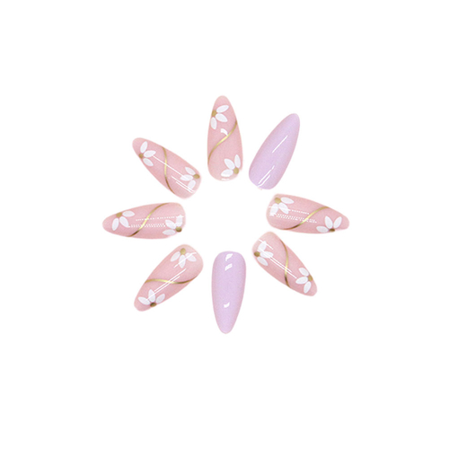 Press On Nails Kit with Glue and gel stickers Reusable Tips