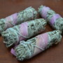 4 Pcs White Sage + Pink Corn Bundle Smudge