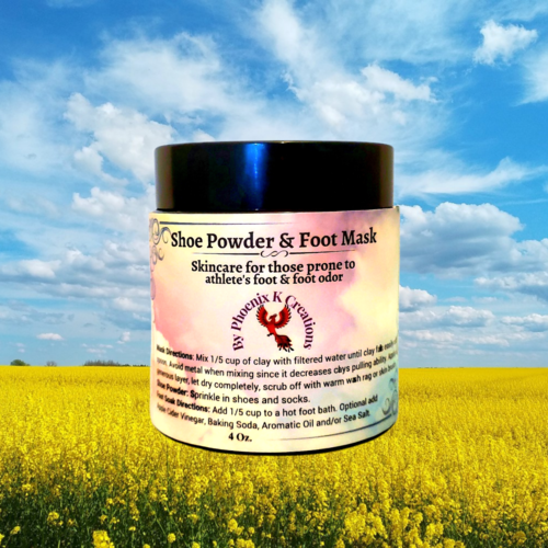 Organic Shoe Powder & Foot Mask for Athlete’s foot prone skin