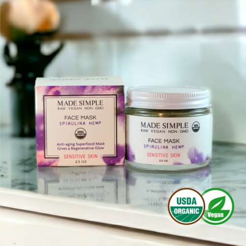 Spirulina Hemp Face Mask – Certified Organic, Vegan & Cruelty-free