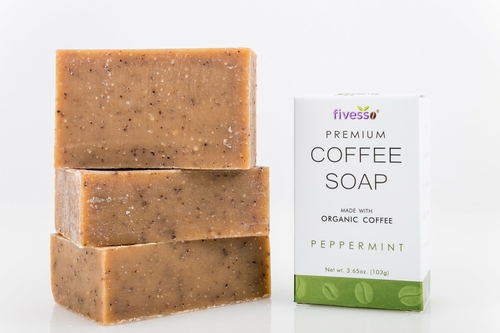 Peppermint – Premium Coffee Soap Bar (Pack of 3 Bars)