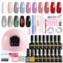 36W 18LED Nail Lamp Gel Nail Polish Starter Kit Manicure 15 Colors