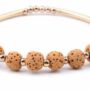 Lava Stone Essential Oil Bracelet - Yellow Lava Stone and Gold