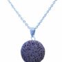Purple Lava Stone Essential Oil Necklace