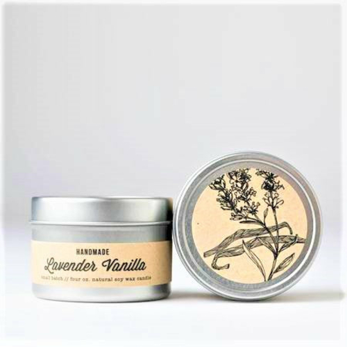 Lavender Vanilla 4oz travel candle