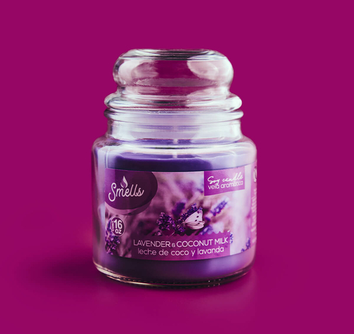 Coconut Milk & Lavender Single Wick Scented Candle, 16 oz