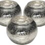 Champagne Collection Etched Glass Diamond Shaped Votive, Handmade