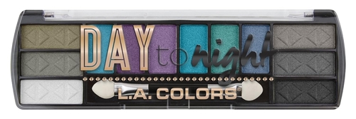 L.A. COLORS Day To Night 12 Color Eyeshadow Palette, After Dark, 0.28