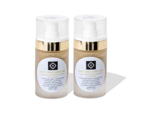 Organic Anti-Acne Two-Step System Facial Wash and Moisturizer – For