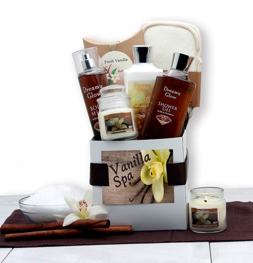 Vanilla Spa Care Package – spa baskets for women gift