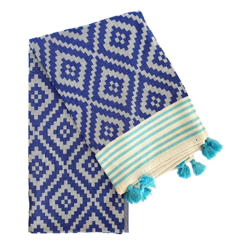 Merida Turkish Towel / Blanket – Blue