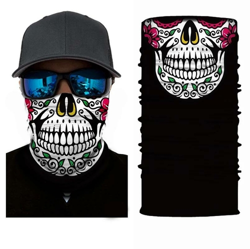 Neck Gaiter/Face Mask – Candy Skull