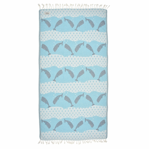 Exclusive Baby Whales Peshtemal Pure Cotton Throw Blanket