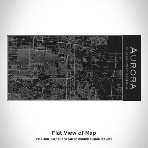 Aurora - Colorado Map Insulated Bottle in Matte Black - Image 2