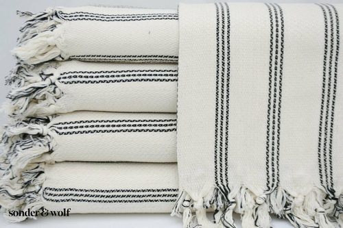 Black & White Stripes | Beach Towel