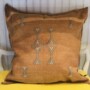 Clay Cactus Silk Throw Pillow