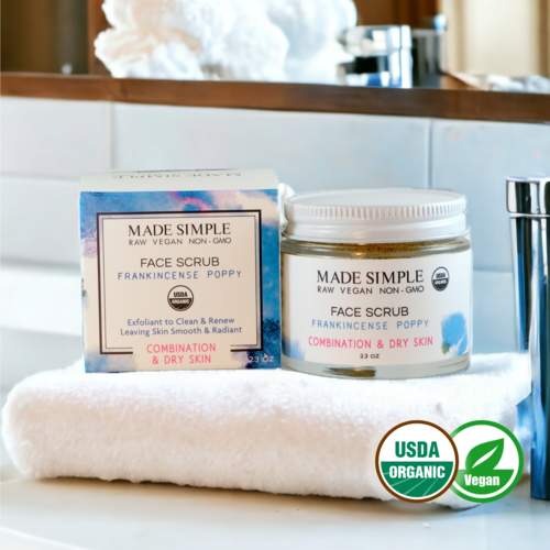 Frankincense Poppy Face Scrub – Certified Organic & Vegan