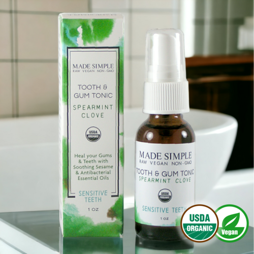Spearmint Clove Tooth & Gum Tonic – Certified Organic & Vegan