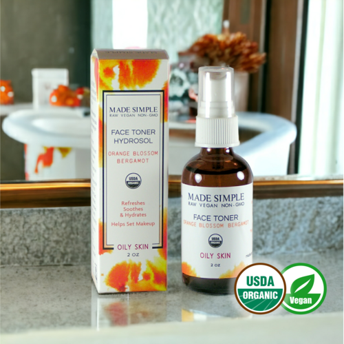 Orange Blossom Bergamot Face Toner – Certified Organic & Vegan