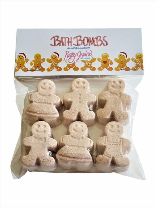 Gingerbread Man Bath Bombs,Stocking Stuffers,Bath Bomb Gift Set