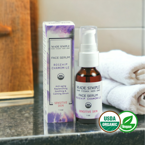 Rosehip Chamomile Face Serum – Certified Organic & Vegan
