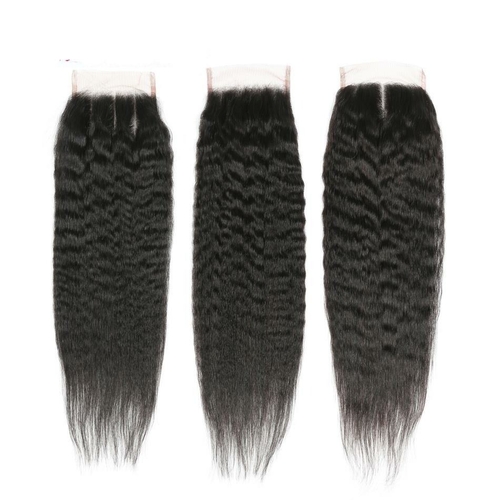 10A Grade Kinky Straight 4×4 Brazilian 5×5 Lace 6×6 Closure Remy Human