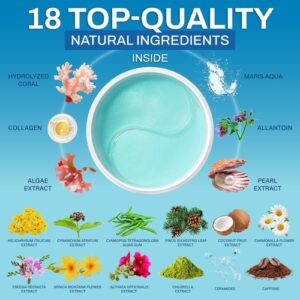 Under Eye Patches for Puffy Eyes 30 Pairs Hyaluronic Acid and Collagen