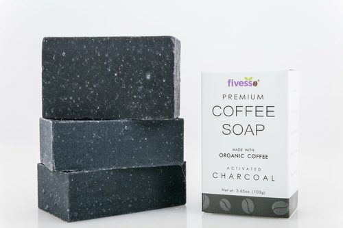 Activated Charcoal – Premium Coffee Soap Bar (Pack of 3 Bars)