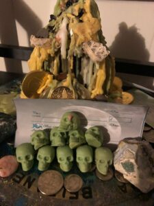 Money drawing  mini skull wax melts witchcraft witch pagan wicca spell